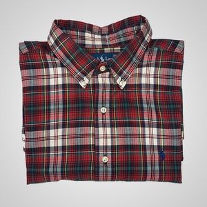 Polo Ralph Lauren Classic Fit Men’s Red Flannel Button Up Shirt